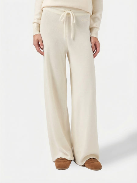 Woman off-white cashmere blend palazzo pants – MC2 Saint Barth