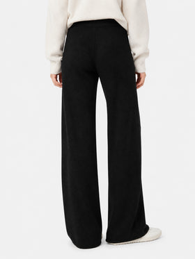 Knitted black palazzo pants Savine