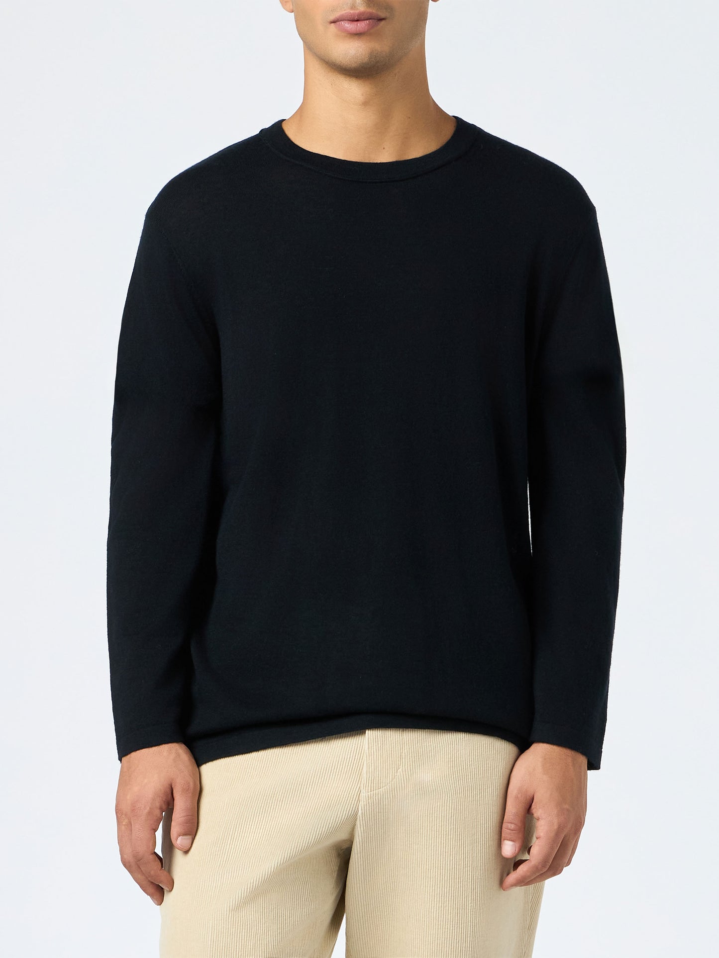 Man black cashmere blend t-shirt Scott - MC2 Saint Barth