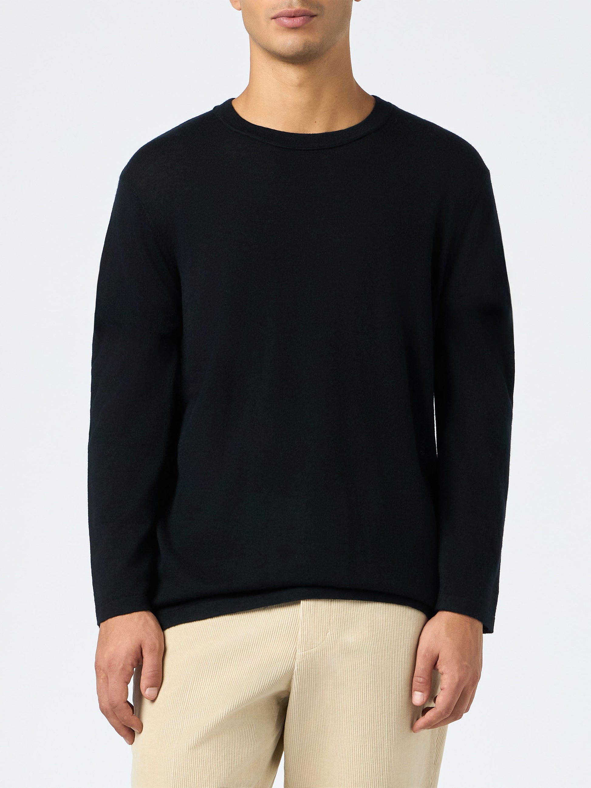 Man black cashmere blend t-shirt Scott - MC2 Saint Barth