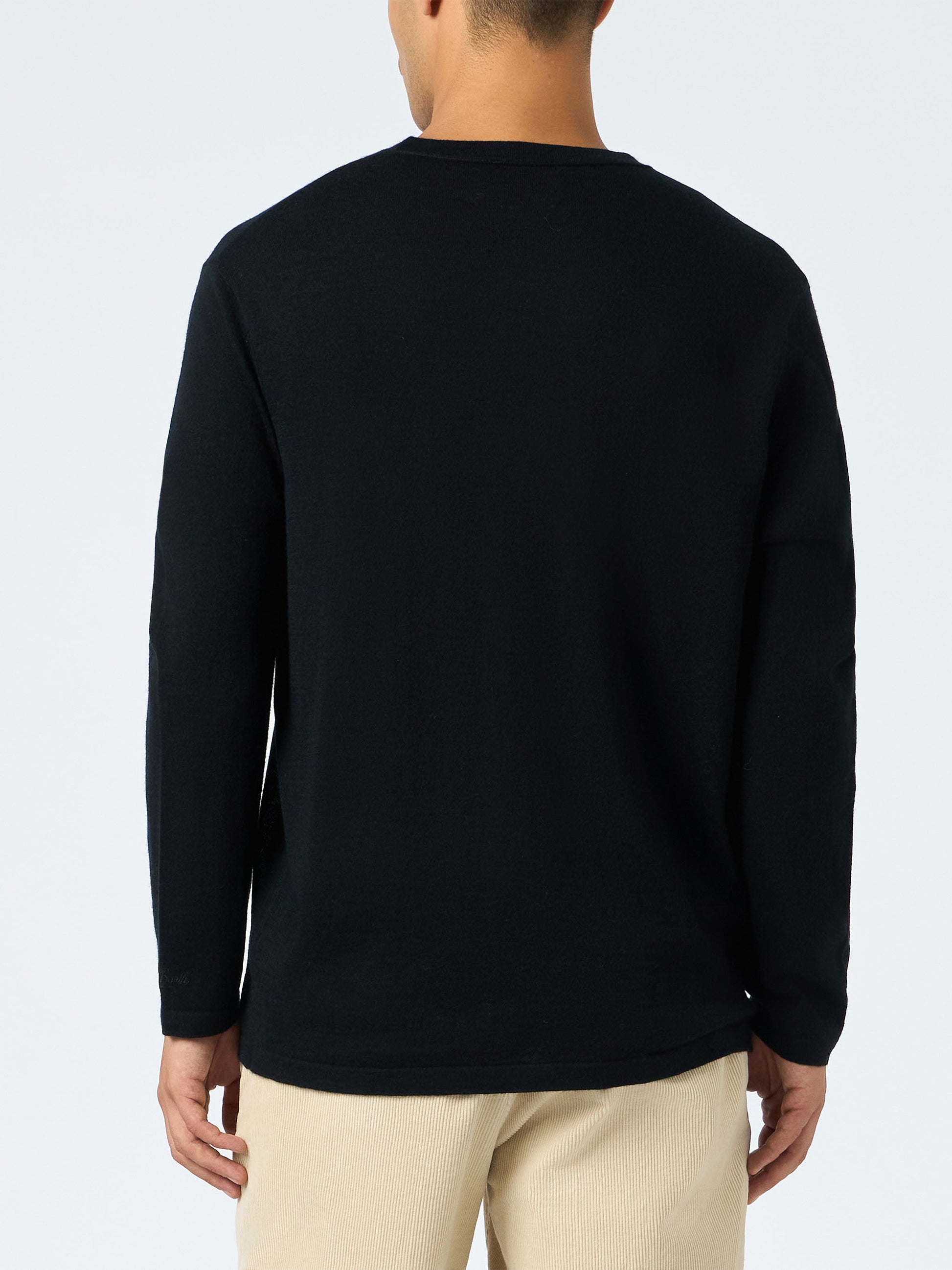 Man black cashmere blend t-shirt Scott - MC2 Saint Barth