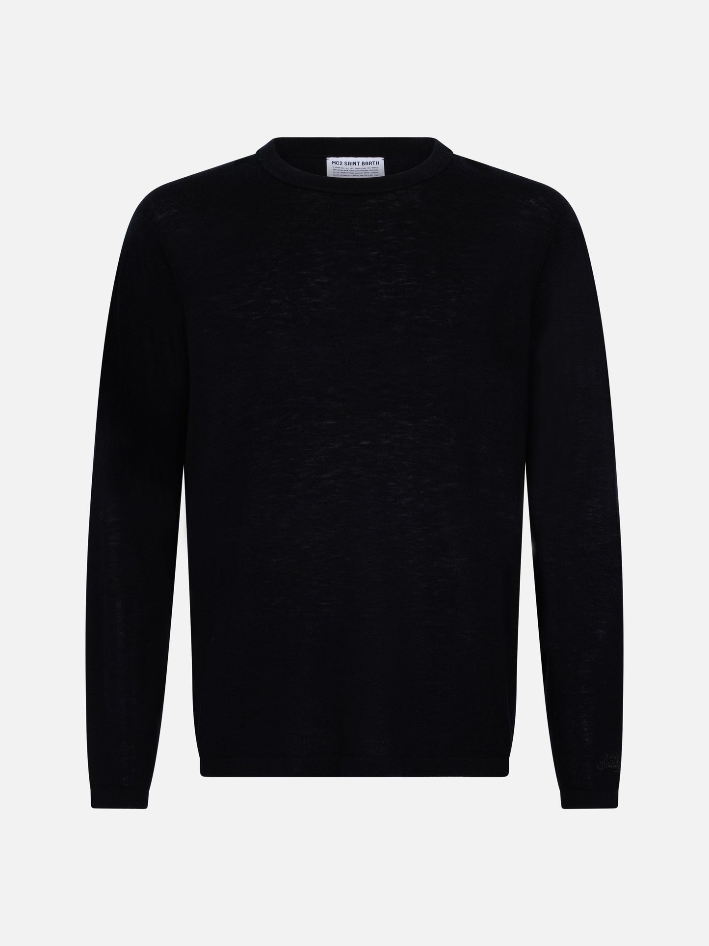Man black cashmere blend t-shirt Scott - MC2 Saint Barth