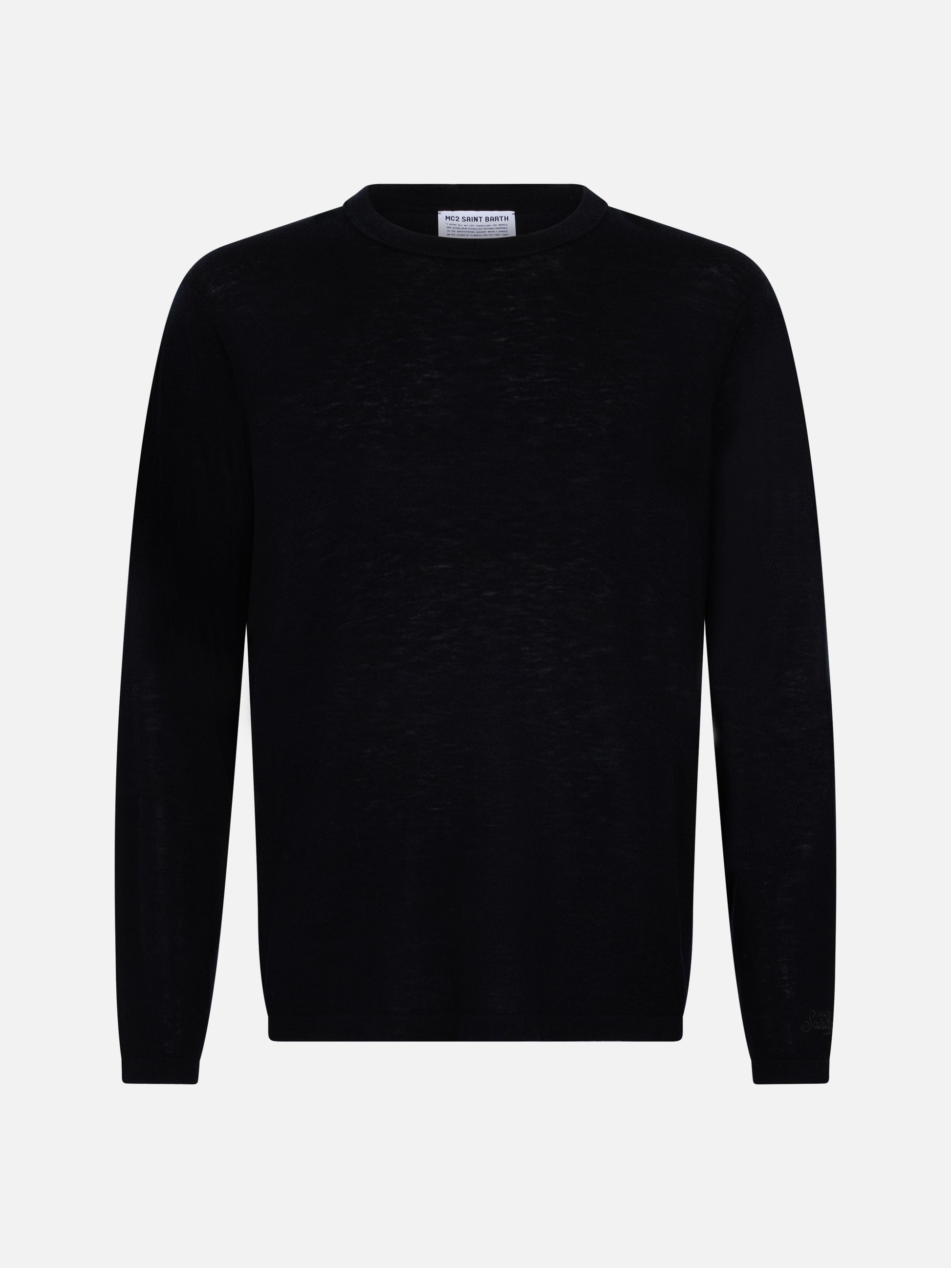 Man black cashmere blend t-shirt Scott - MC2 Saint Barth