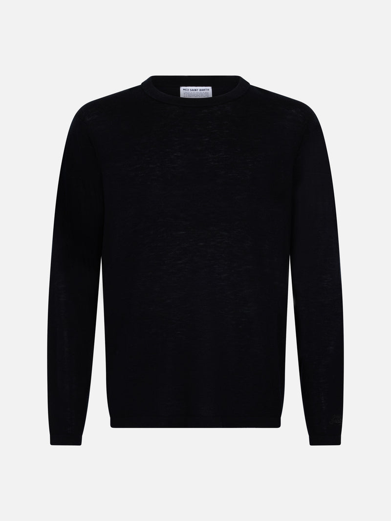 Man black cashmere blend t-shirt Scott