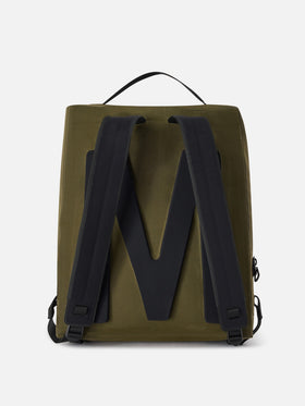Zaino Seamless verde militare in tessuto cerato