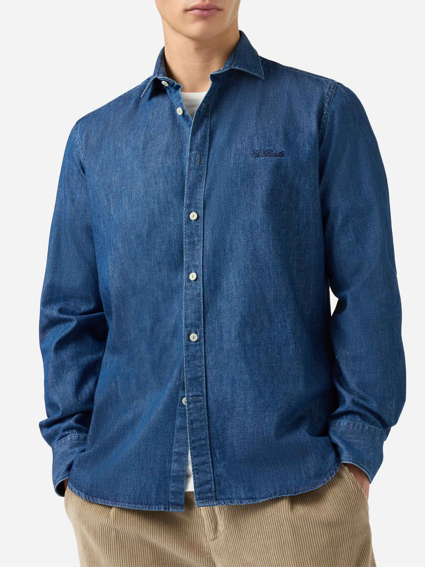 Seefeld denim shirt with classic collar
