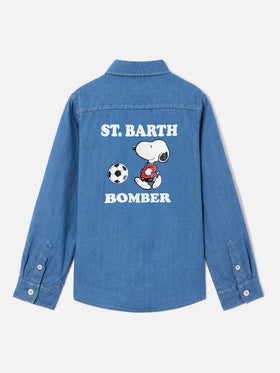 Denim blue Seefeld Jr chambray shirt with Snoopy print | Special edition
