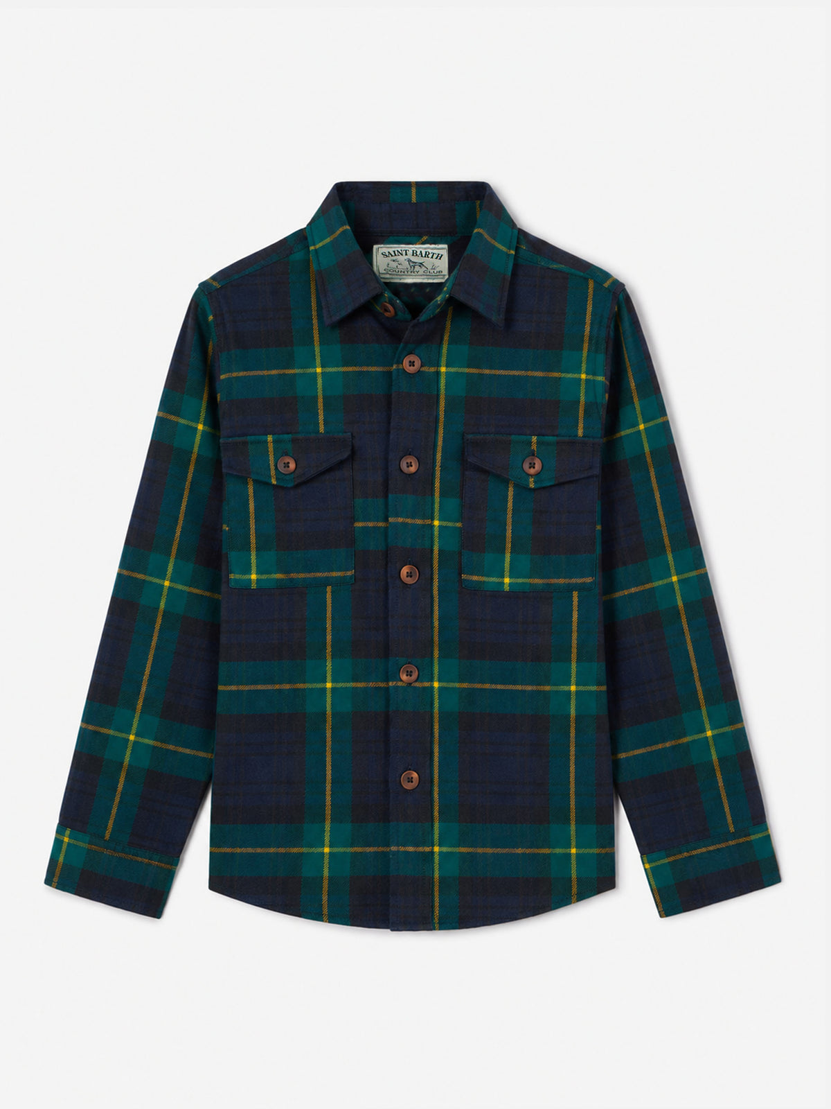 Tartan Seiser Jr shirt with logo embroidery
