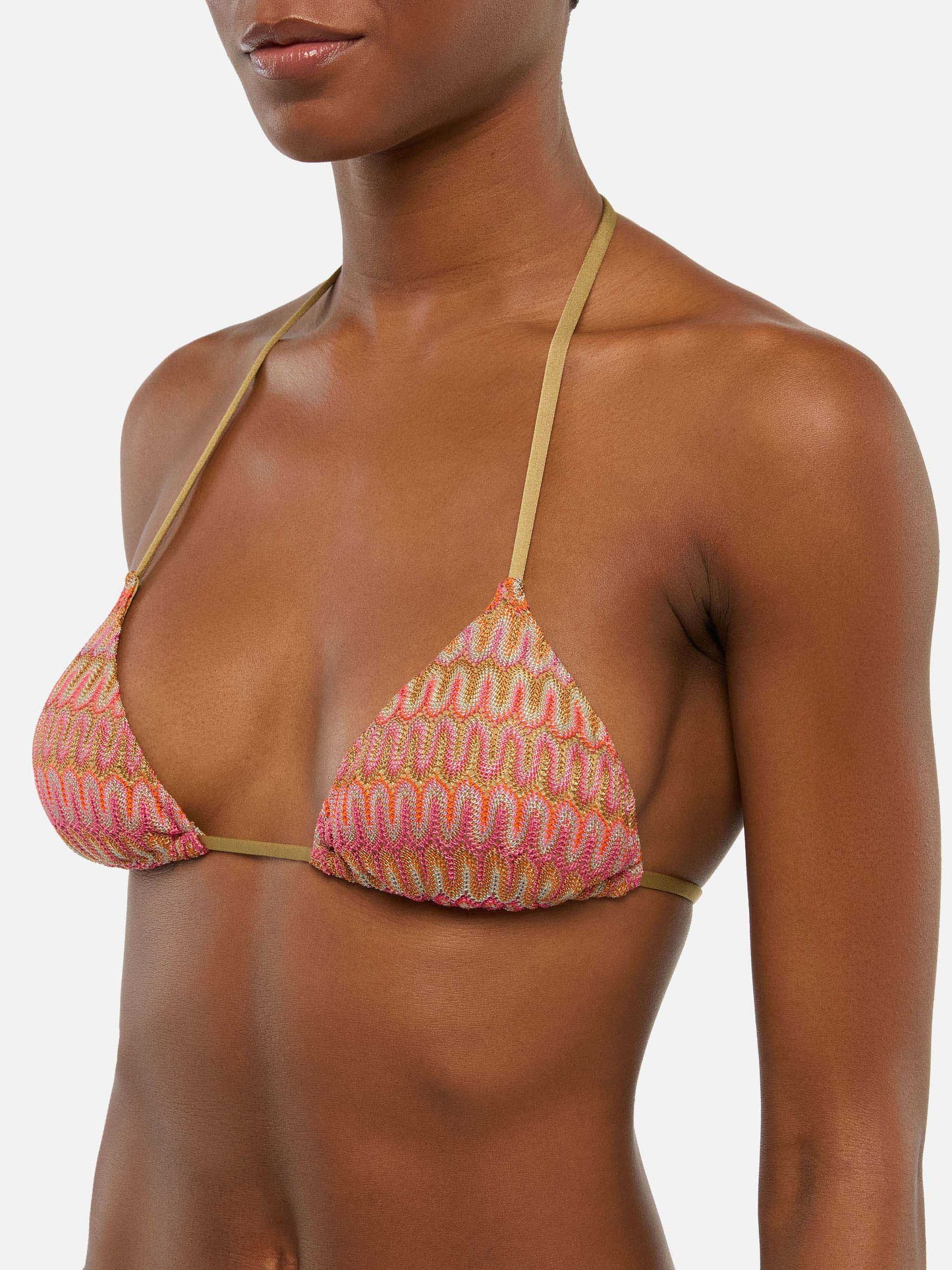 Raschel knit classic bikini Seline Elea with wave pattern