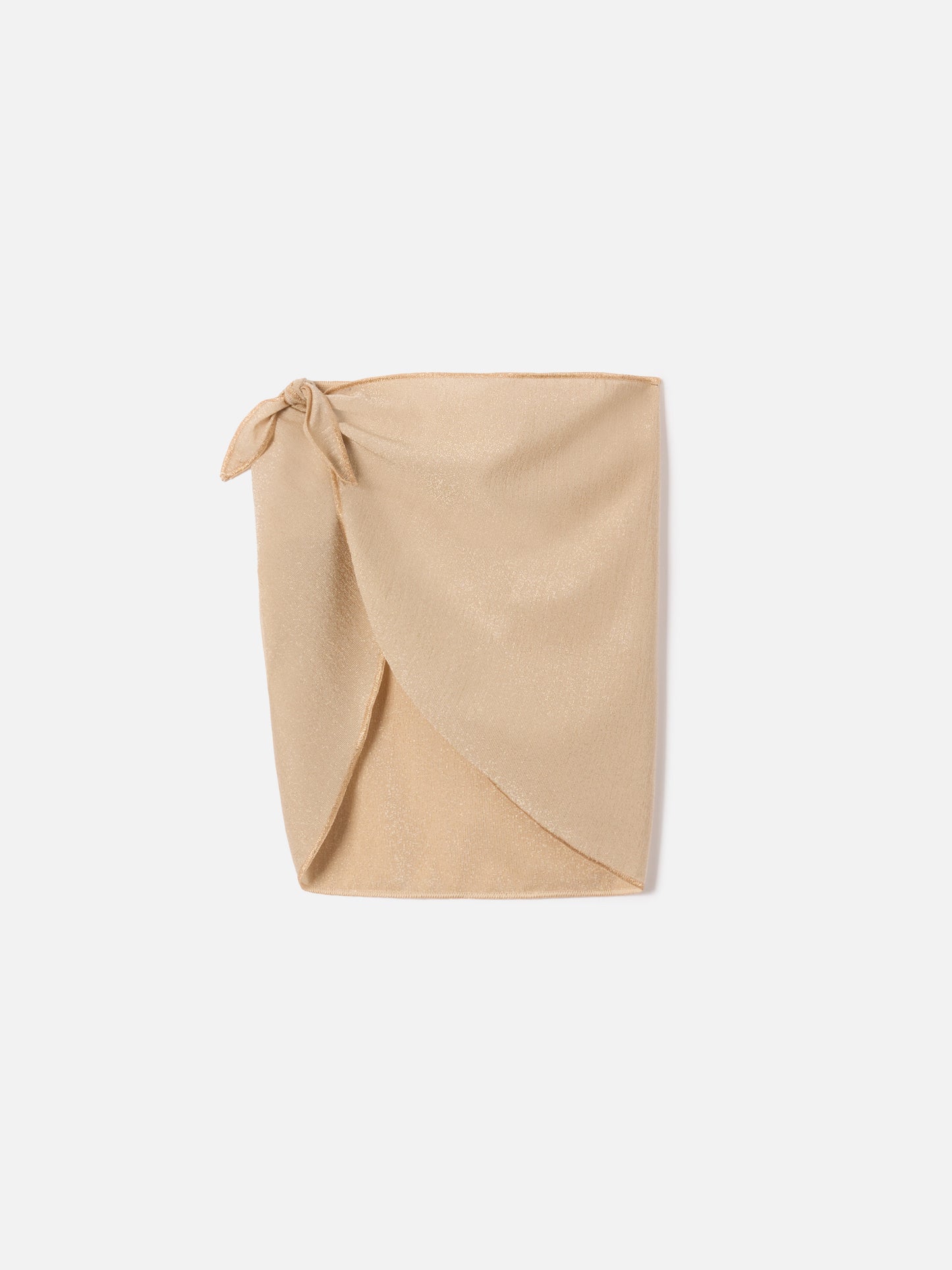 Pareo corto Sery Jr in maglia viscosa lurex oro