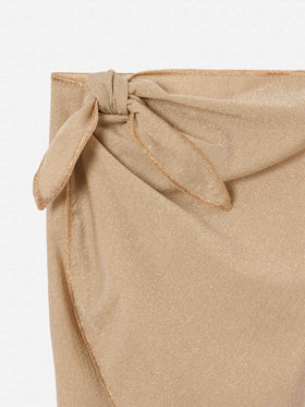 Pareo corto Sery Jr in maglia viscosa lurex oro