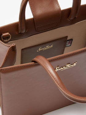 Shop Bag Midi Handbag in brown leather