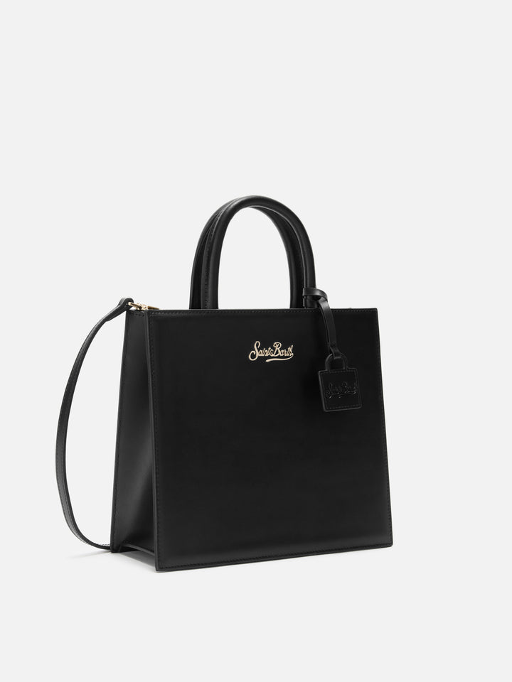 Shop Bag Midi Handbag in black leather