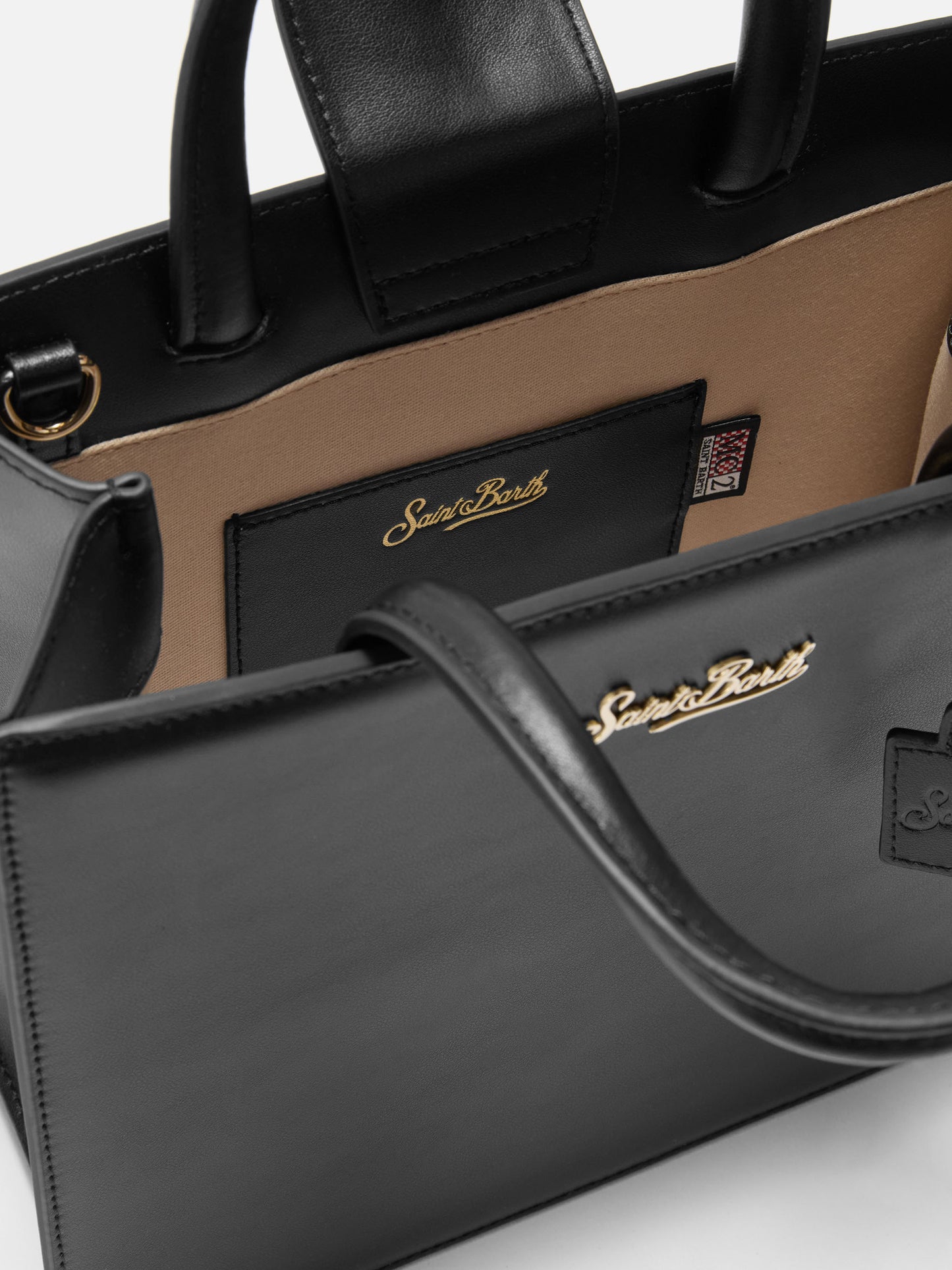Shop Bag Midi Handbag in black leather