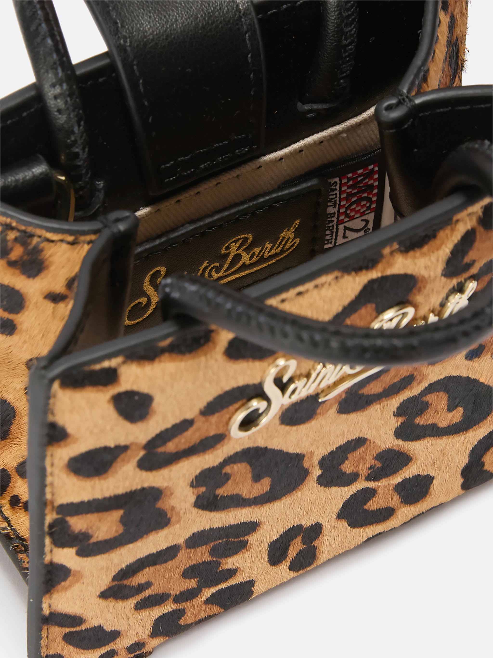 Shop Bag Micro Handbag in leopard-print pony skin leather – MC2