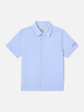 Camisa Sifnos Jr a rayas con bordado y estampado de Snoopy | Edición Especial 