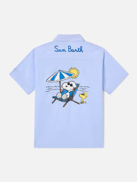 Camisa Sifnos Jr a rayas con bordado y estampado de Snoopy | Edición Especial 