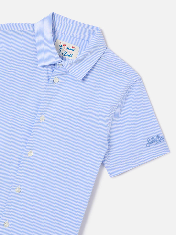 Striped Sifnos Jr shirt with Snoopy embroidery and print | Special Edition