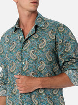 Herren-Musselin-Baumwollhemd Sikelia mit Paisley-Print