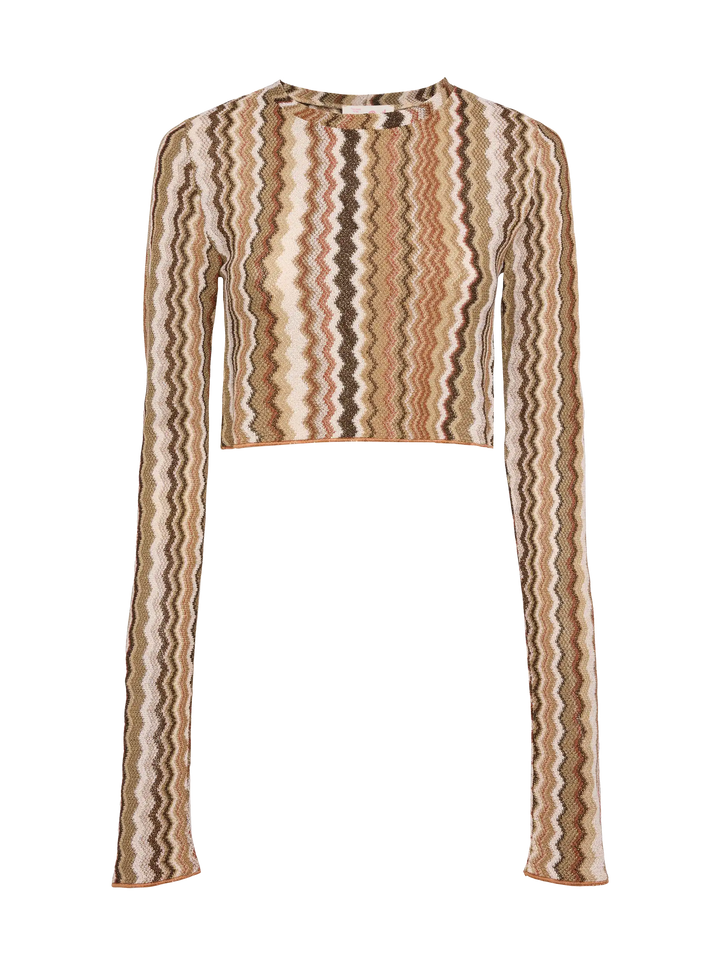 Siviglia kurzes T-Shirt aus Raschelstrick