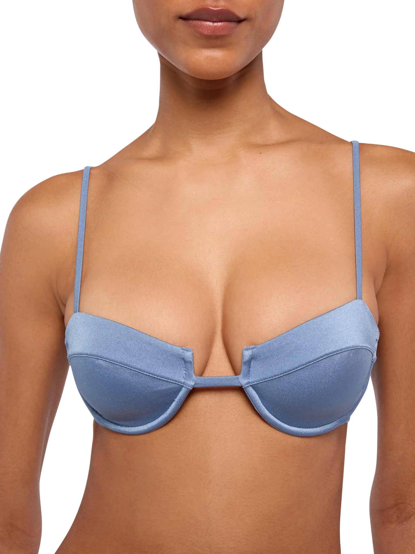 Marielle shimmeravio blue classic swim briefs - Salina avio blue underwired bralette
