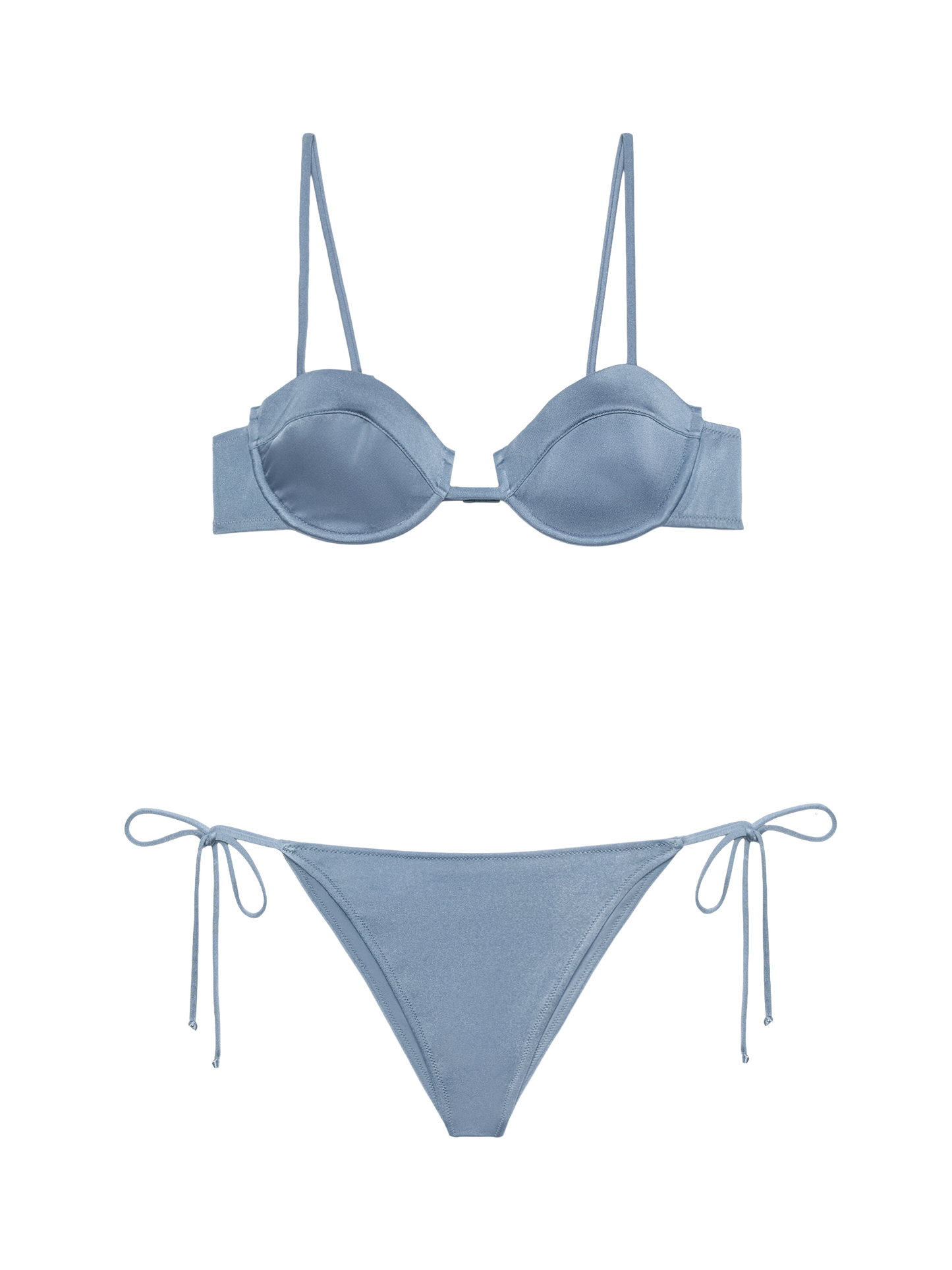 Marielle shimmeravio blue classic swim briefs - Salina avio blue underwired bralette
