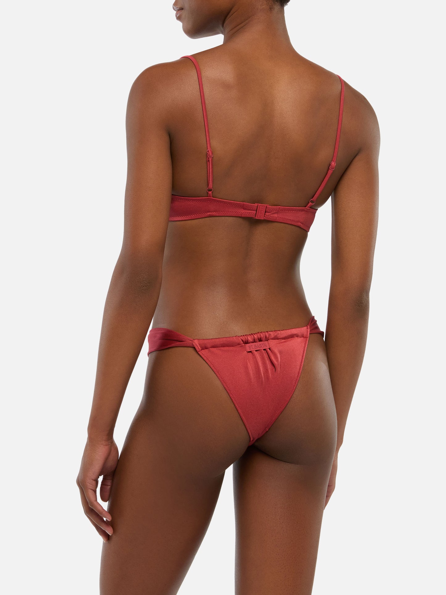 Bügel-Bralette-Bikini Salina Noelle mit frechem Bikinihöschen in schimmerndem Ziegelrot