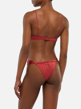 Bügel-Bralette-Bikini Salina Noelle mit frechem Bikinihöschen in schimmerndem Ziegelrot