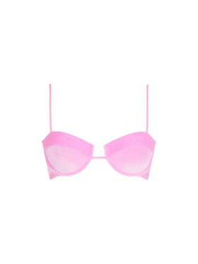 Pink chenille Salina underwired bralette top