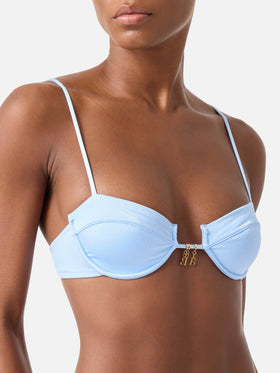 Bikini Salina Jodene glossy finish azzurro