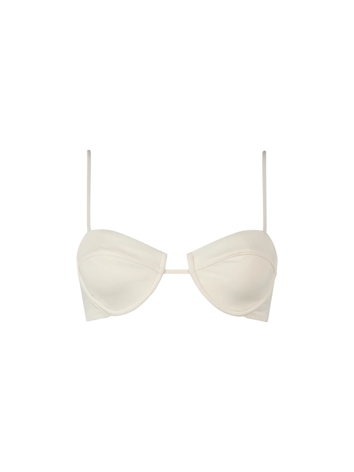 Cream Salina underwired bralette top
