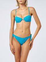 Woman turquoise underwired bralette bikini Salina Yali