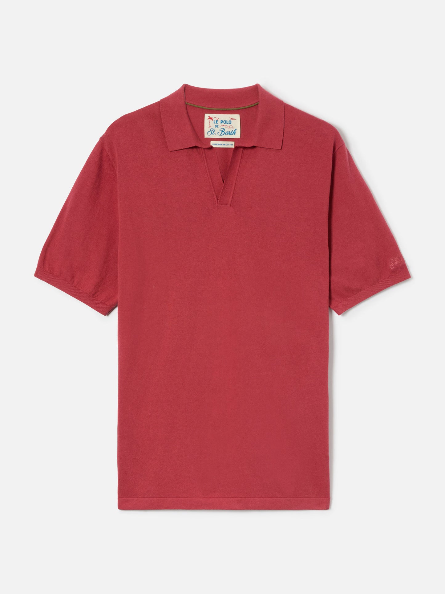 Sloan brick red polo in premium high-twist cotton