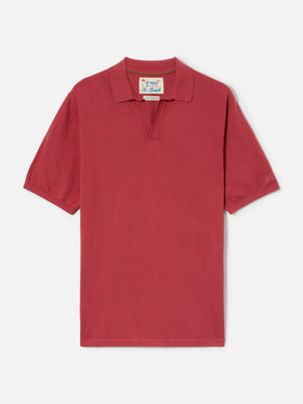 Sloan brick red polo in premium high-twist cotton
