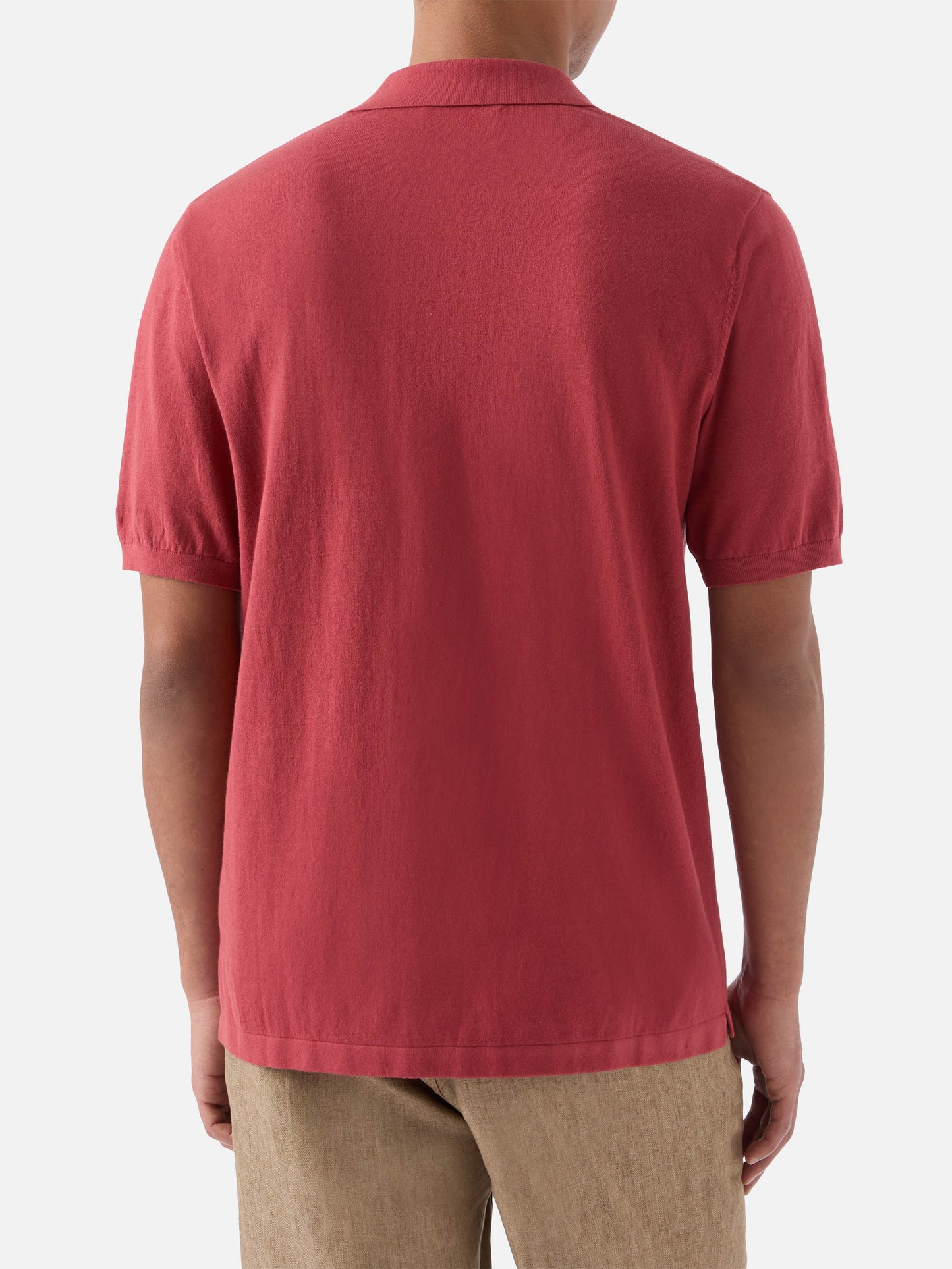 Sloan brick red polo in premium high-twist cotton