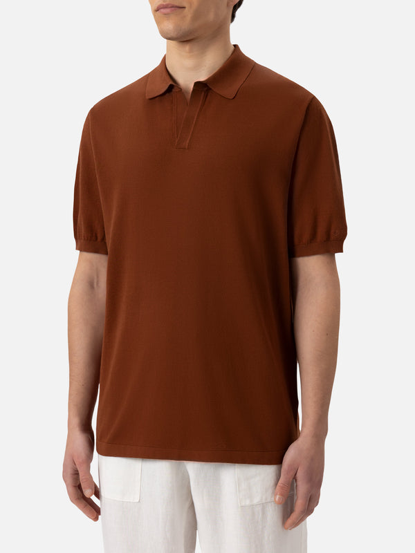 Polo Sloan in maglia cammello