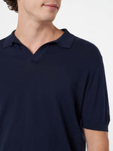 Polo da uomo in maglia blu navy Sloan