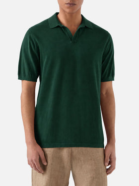Dark green Sloan cotton polo shirt