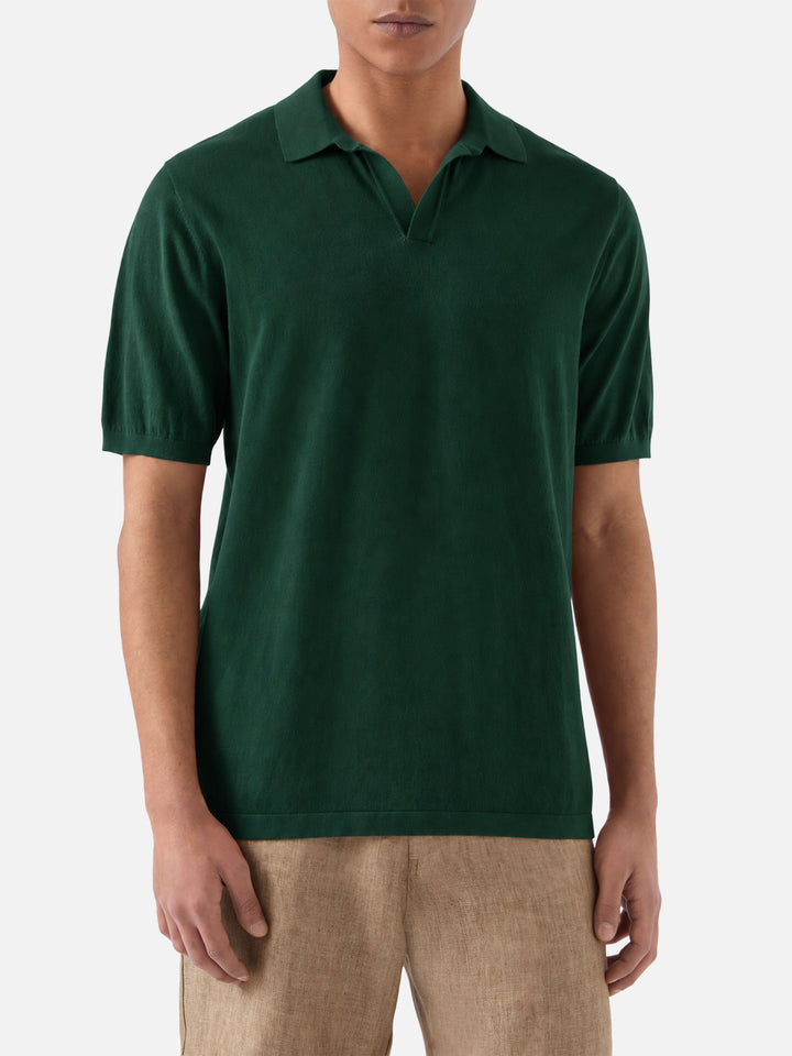 Dark green Sloan cotton polo shirt