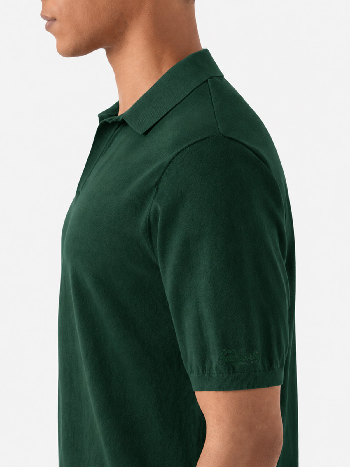 Dark green Sloan cotton polo shirt