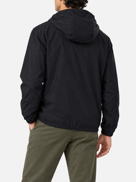 Black Sloop hooded lightweight jacket