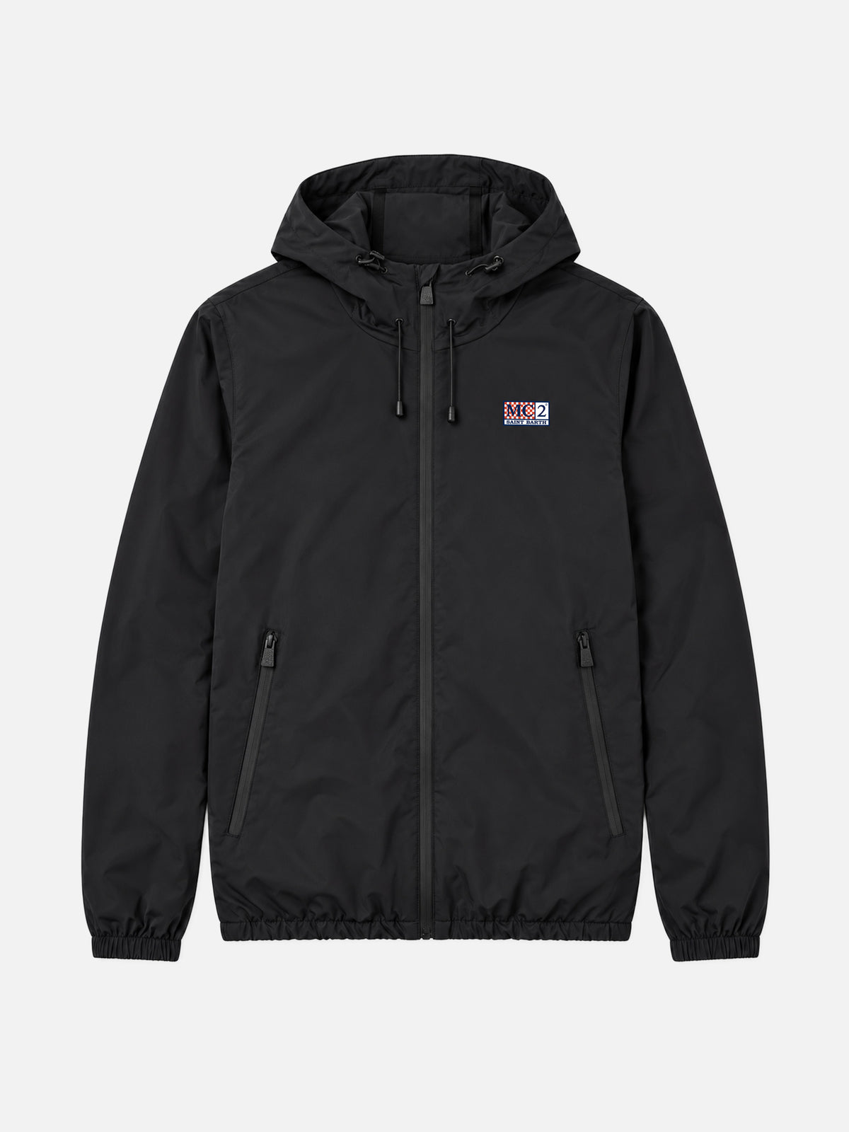 Black Sloop hooded lightweight jacket