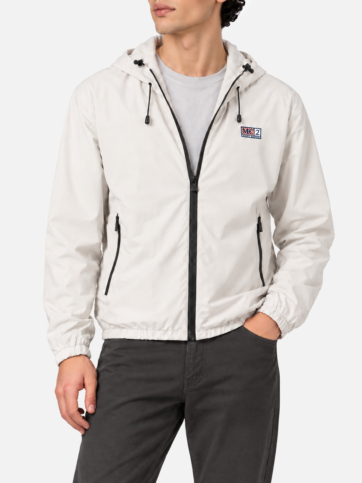 Sloop ice white Jacke aus technischem Stretchgewebe 