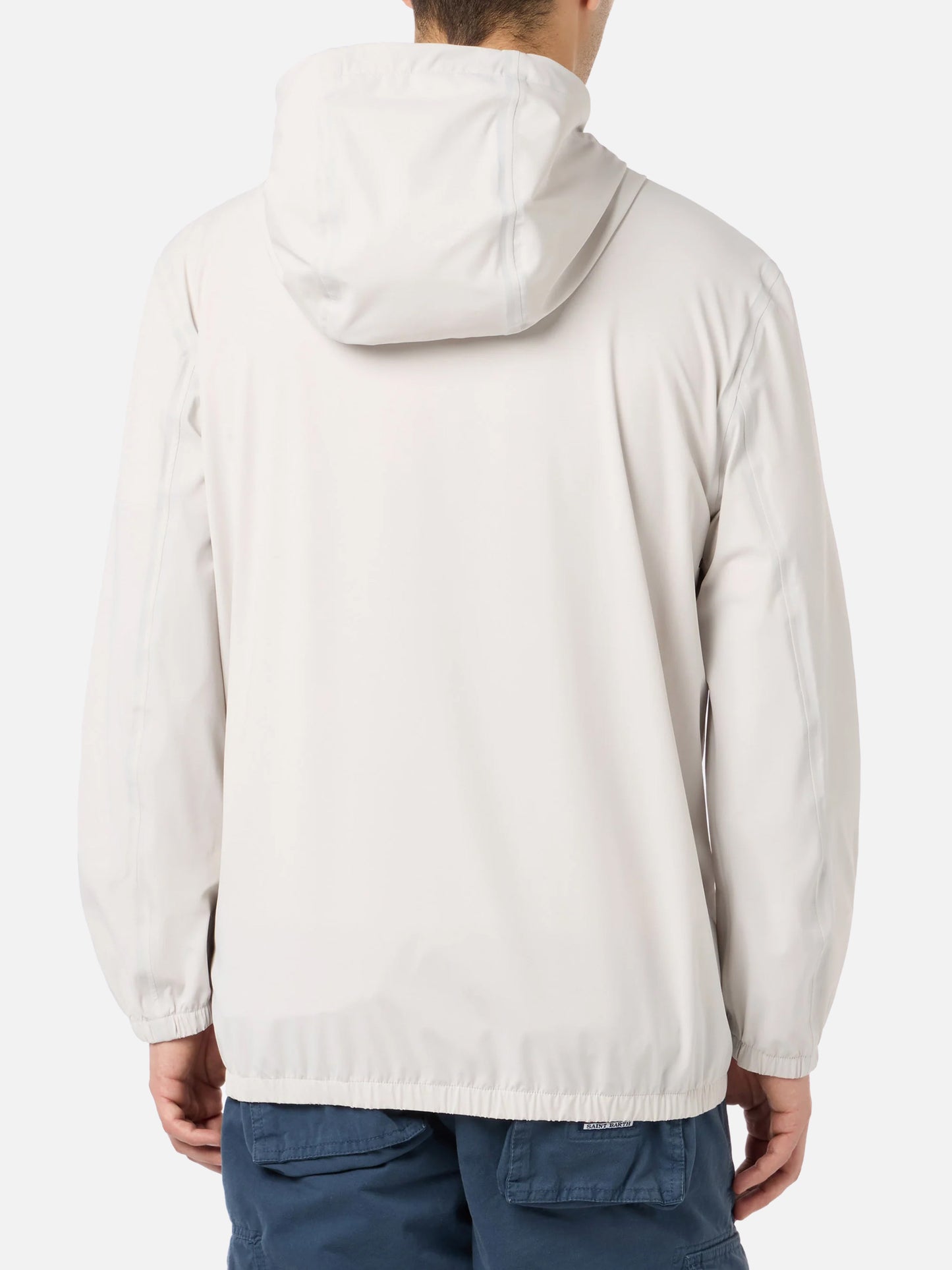 Man hooded lightweight ice white fabric windbreaker Sloop