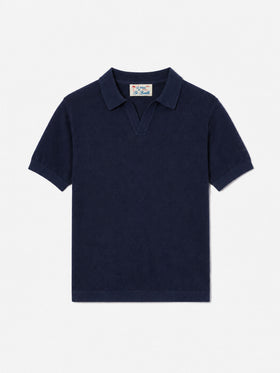 Polo in maglia Sloan Jr blu navy
