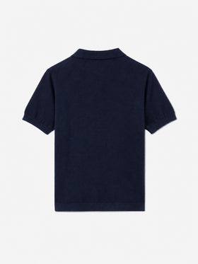Polo in maglia Sloan Jr blu navy
