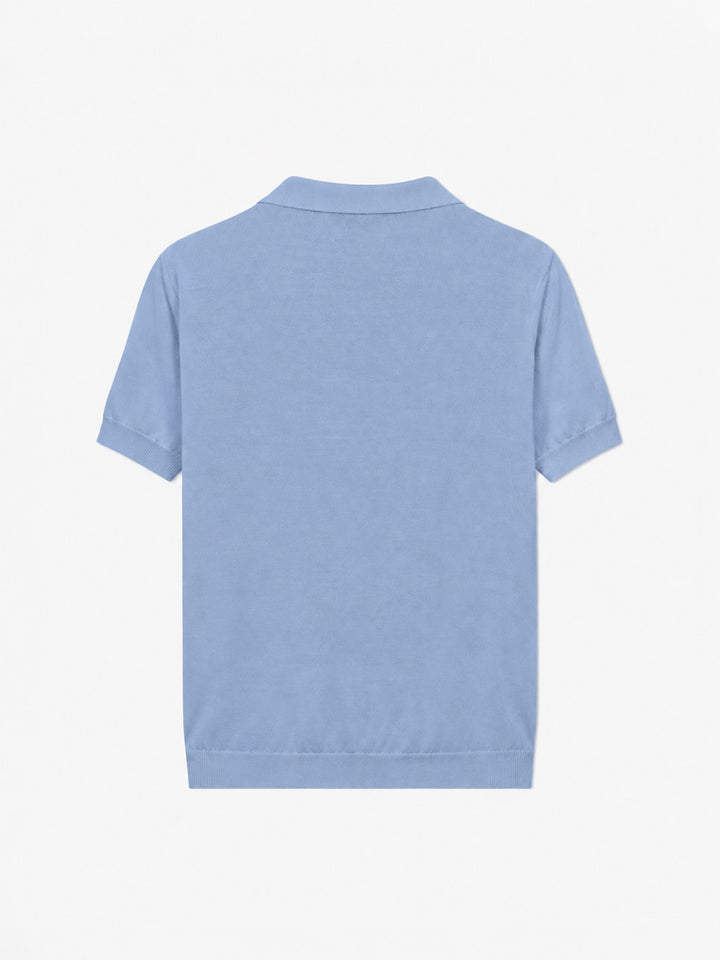 Polo in maglia Sloan Jr azzurra
