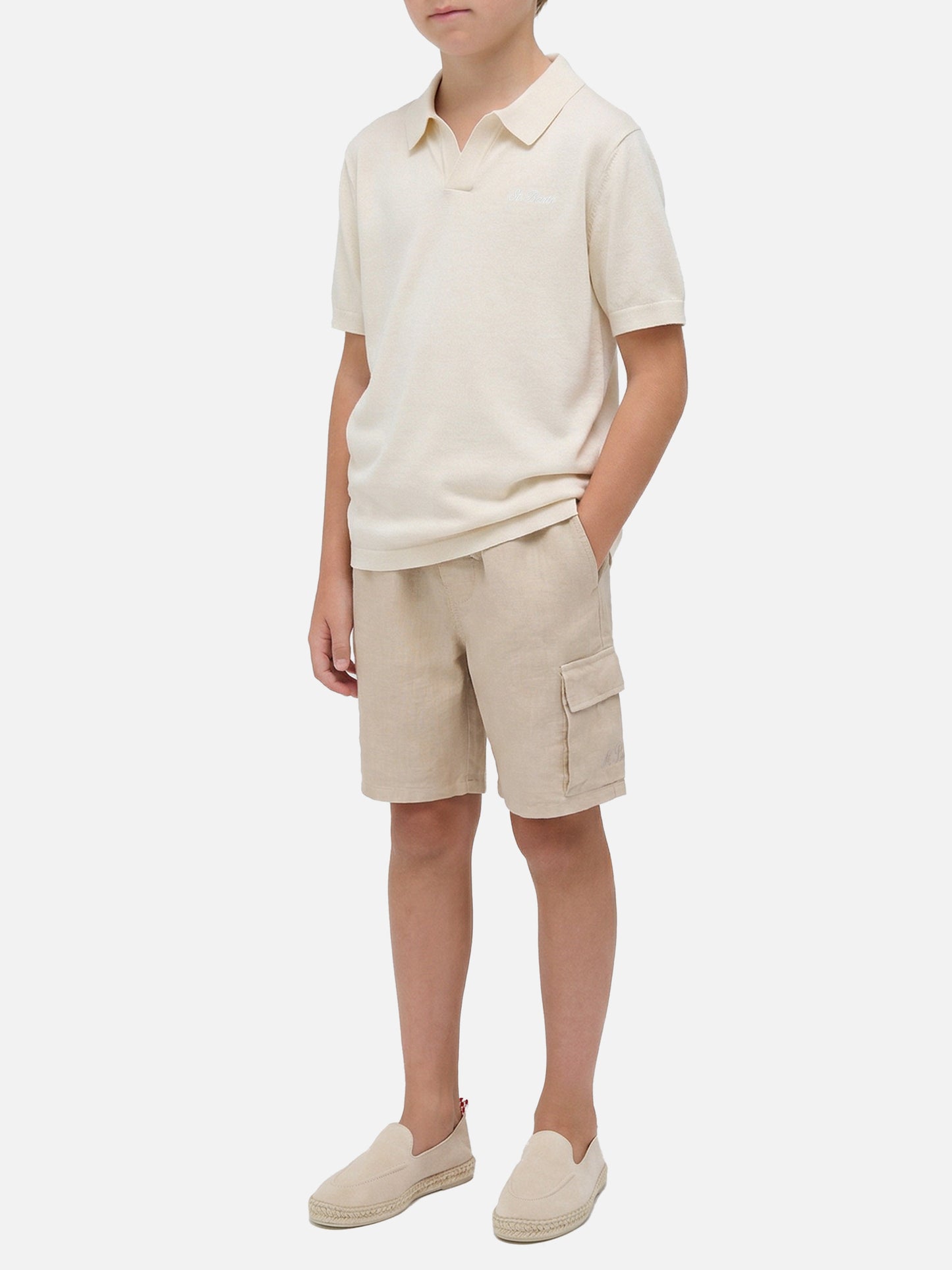 Cremefarbenes Sloan Jr Poloshirt 