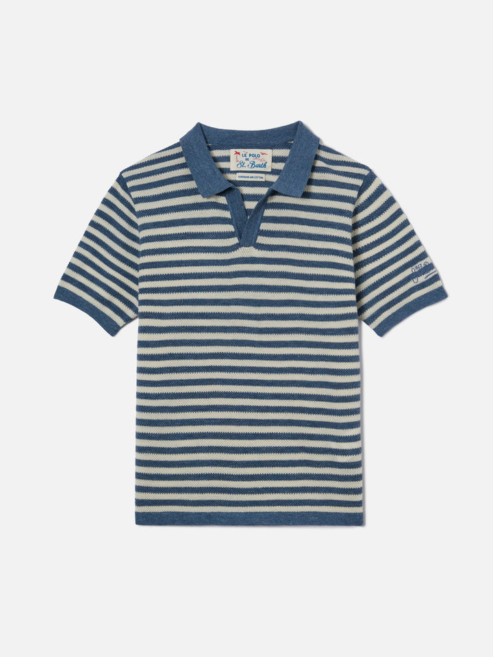 Polo Sloan Jr a righe blu