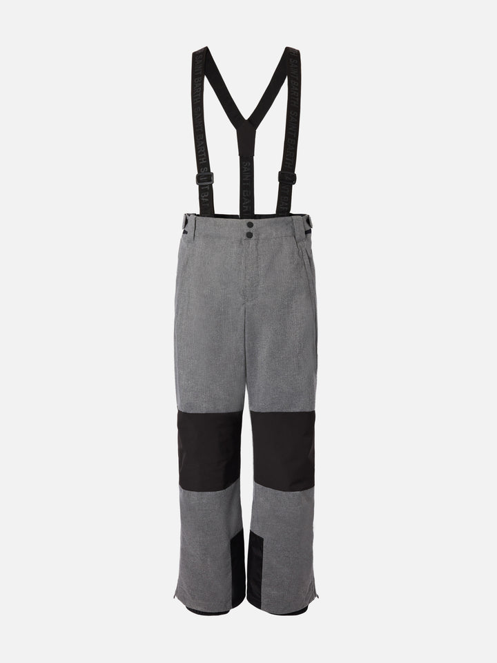 Pantaloni da sci Snowbird in grigio melange con tecnologia Recco®